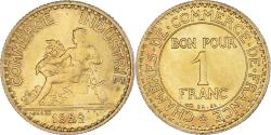 World Coins - Coin, France, Chambre de commerce, Franc, 1922, Paris, Bon Pour,