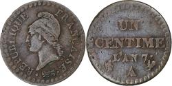 World Coins - France, 1 Centime, Dupré, AN 7, Paris, Copper, , Gadoury:76