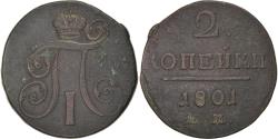 World Coins - Coin, Russia, Paul I, 2 Kopeks, 1801, Ekaterinbourg, , Copper, KM:95.3