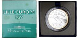 World Coins - France, 10 Euro, Lille Europe TGV, Proof, 2010, Monnaie de Paris, Silver