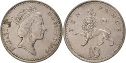 World Coins - Great Britain, Elizabeth II, 10 Pence, 1995, British Royal Mint, Copper-nickel