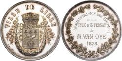 World Coins - France, Medal, Administration des Hospices, Prix d'Internat, 1878, Silver
