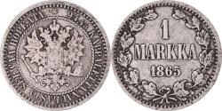 World Coins - Coin, Finland, Alexander II, Markka, 1865, Helsinki, , Silver, KM:3.1