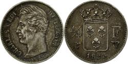 World Coins - Coin, France, Charles X, 1/4 Franc, 1828, Lille, , Silver, KM:722.12