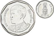 World Coins - Coin, Thailand, 5 Baht, 2018-2021, Rama X 1st portrait, , Copper-Nickel