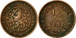 World Coins - Coin, Netherlands, Wilhelmina I, 1/2 Cent, 1900, , Bronze, KM:109.2