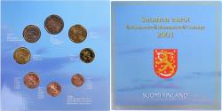 World Coins - Finland, 1 Cent to 2 Euro, euro set, 2001, Mint of Finland, BU,