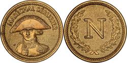 World Coins - France, Token, Napoléon Ier, Maréchal Sérurier, Copper-Nickel-Aluminum