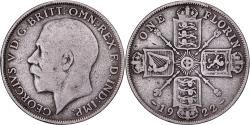 World Coins - Great Britain, George V, Florin, 1922, British Royal Mint, Silver,