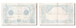 World Coins - France, 5 Francs, Bleu, 1917, G.16061, EF(40-45), Fayette:02.47, KM:70