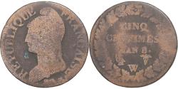 World Coins - Coin, France, Dupré, 5 Centimes, AN 8/5, Lille, , Copper, Gadoury:126a