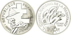 World Coins - Coin, France, Jean Moulin, 100 Francs, 1993, BE, , Silver, KM:1023