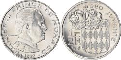World Coins - Coin, Monaco, Rainier III, 1/2 Franc, 1982, , Nickel, KM:145, Gadoury:MC