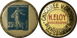World Coins - Coin, France, Chicorée V.Groux, Blendecques, 25 Centimes, Timbre-Monnaie