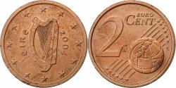World Coins - Ireland, 2 Euro Cent, 2004, Copper Plated Steel,