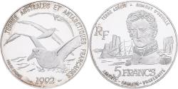 World Coins - France, 5 Francs, Terres Australes, 1992, Paris, Proof, Silver,