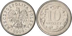 World Coins - Poland, 10 Groszy, 2009, Warsaw, Copper-nickel, , KM:279