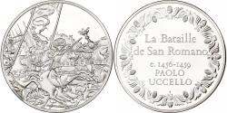 World Coins - France, Medal, La Bataille de San Romano, Paolo Uccello, 1980, Silver
