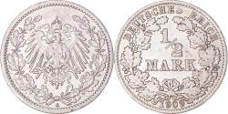 World Coins - Coin, GERMANY - EMPIRE, Wilhelm II, 1/2 Mark, 1909, Berlin, , Silver