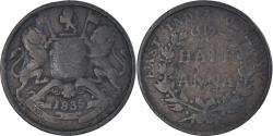 World Coins - Coin, India, 1/2 Anna, 1835