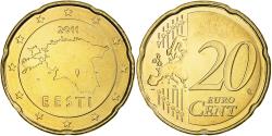 World Coins - Estonia, 20 Euro Cent, 2011, Vantaa, BU, , Nordic gold, KM:65