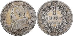 World Coins - Vatican, Pius IX, Lira, 1866, Rome, Silver, , KM:1377.2