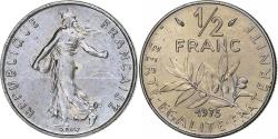 World Coins - France, 1/2 Franc, Semeuse, 1975, MDP, série FDC, Nickel,