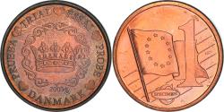 World Coins - Denmark, Euro Cent, 2003, unofficial private coin, , Copper Plated