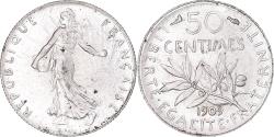 World Coins - Coin, France, Semeuse, 50 Centimes, 1909, Paris, , Silver, KM:854