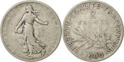 World Coins - Coin, France, Semeuse, 2 Francs, 1900, Paris, , Silver, KM:845.1