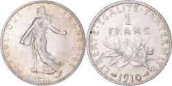 World Coins - Coin, France, Semeuse, Franc, 1910, Paris, , Silver, KM:844.1