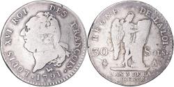 World Coins - Coin, France, Louis XVI, 30 sols françois, 30 Sols, 1791, Paris,