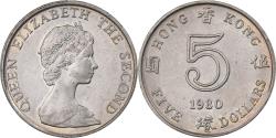 World Coins - Hong Kong, Elizabeth II, 5 Dollars, 1980, Copper-nickel, , KM:46