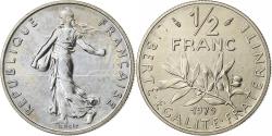 World Coins - France, 1/2 Franc, Semeuse, 1979, Monnaie de Paris, série FDC, Nickel