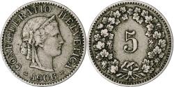 World Coins - Switzerland, 5 Rappen, Libertas, 1904, Bern, Copper-nickel, , KM:26