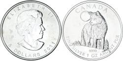 World Coins - Coin, Canada, Wolf full moon, 5 dollars, 1 oz, 2011, , Silver