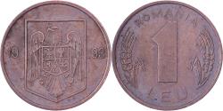 World Coins - Romania, Leu, 1993, Copper Plated Steel, , KM:115
