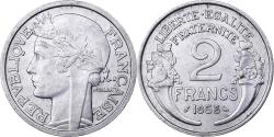 World Coins - France, 2 Francs, Morlon, 1958, Paris, Chouette, Aluminum,