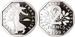 World Coins - Coin, France, Semeuse, 2 Francs, 1999, Paris, Proof, , Nickel