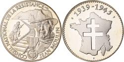 World Coins - France, Medal, Conseil de la Résistance, Jean Moulin, Copper-nickel, Jimenez