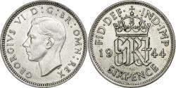 World Coins - Great Britain, George VI, 6 Pence, 1944, Silver, , KM:852