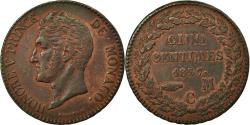 World Coins - Coin, Monaco, Honore V, 5 Centimes, Cinq, 1837, Monaco, , Copper