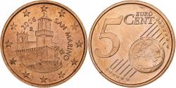 World Coins - San Marino, 5 Euro Cent, 2006, Rome, Copper Plated Steel, , KM:442