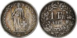 World Coins - Switzerland, Franc, 1913, Bern, Silver, , KM:24