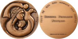 World Coins - France, Medal, Secours Populaire Français, Bronze, Monnaie de Paris,