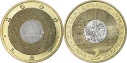 World Coins - Coin, Poland, 2 Zlote, 2000, Warsaw, , Bi-Metallic, KM:374