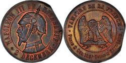 World Coins - Coin, France, Napoleon III, Sedan, 10 Centimes, 1870, Satirique,