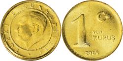 World Coins - Coin, Turkey, New Kurus, 2005, Istanbul, , Aluminum-Bronze, KM:1164