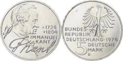 World Coins - GERMANY - FEDERAL REPUBLIC, 5 Mark, 1974, Munich, , Silver, KM 139