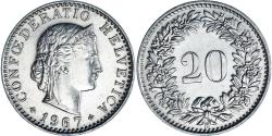 World Coins - Coin, Switzerland, 20 Rappen, 1967, Bern, , Copper-nickel, KM:29a